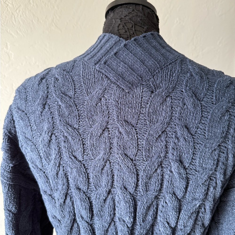 NWT Tommy Bahama Navy Cable Knit Sweater size XL - Picture 3 of 8